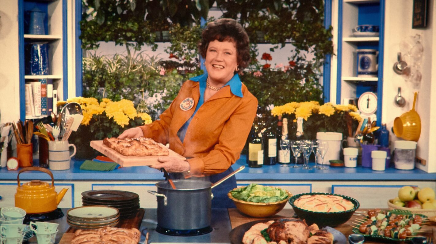 Julia Child At Counter With Tart__Julia Child And Company. Photo Credit – Jim Scherer. Courtesy of Sony Pictures Classics (2)